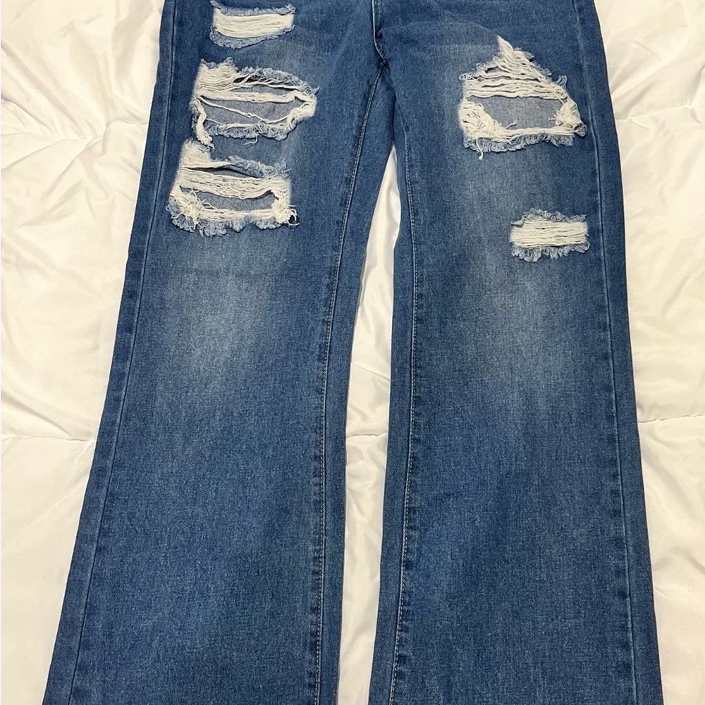 SHEIN Light Blue Denim Jeans